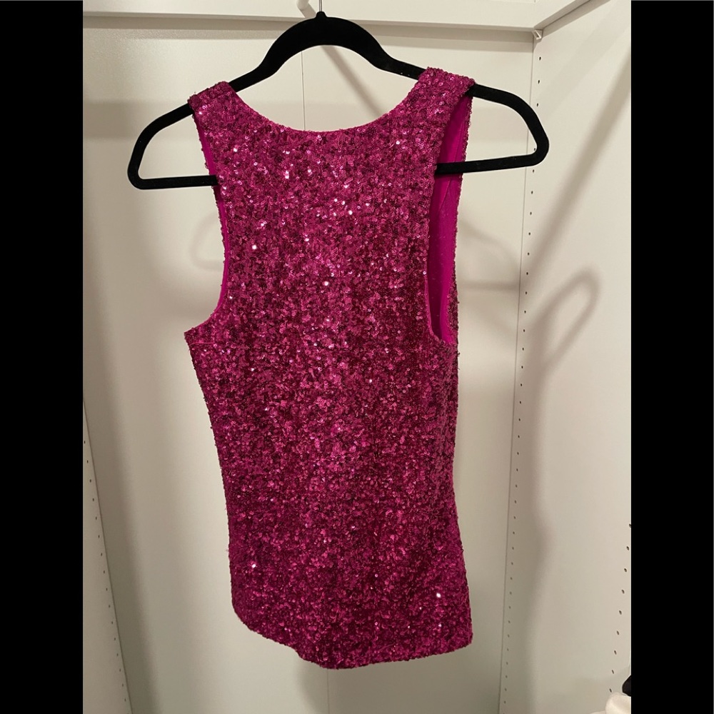 Alice + Olivia pink sequined top size small